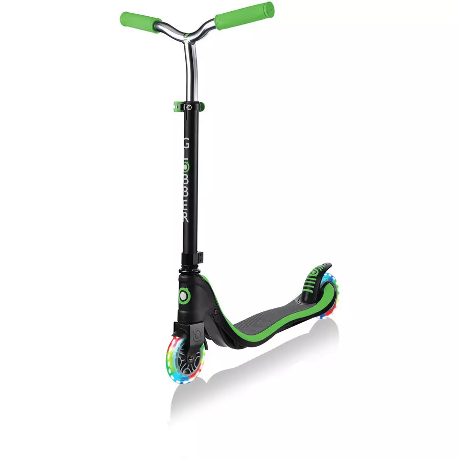 GLOBBER Scooter FLOW 125 LIGHTS lime grün, mit Leuchtrollen