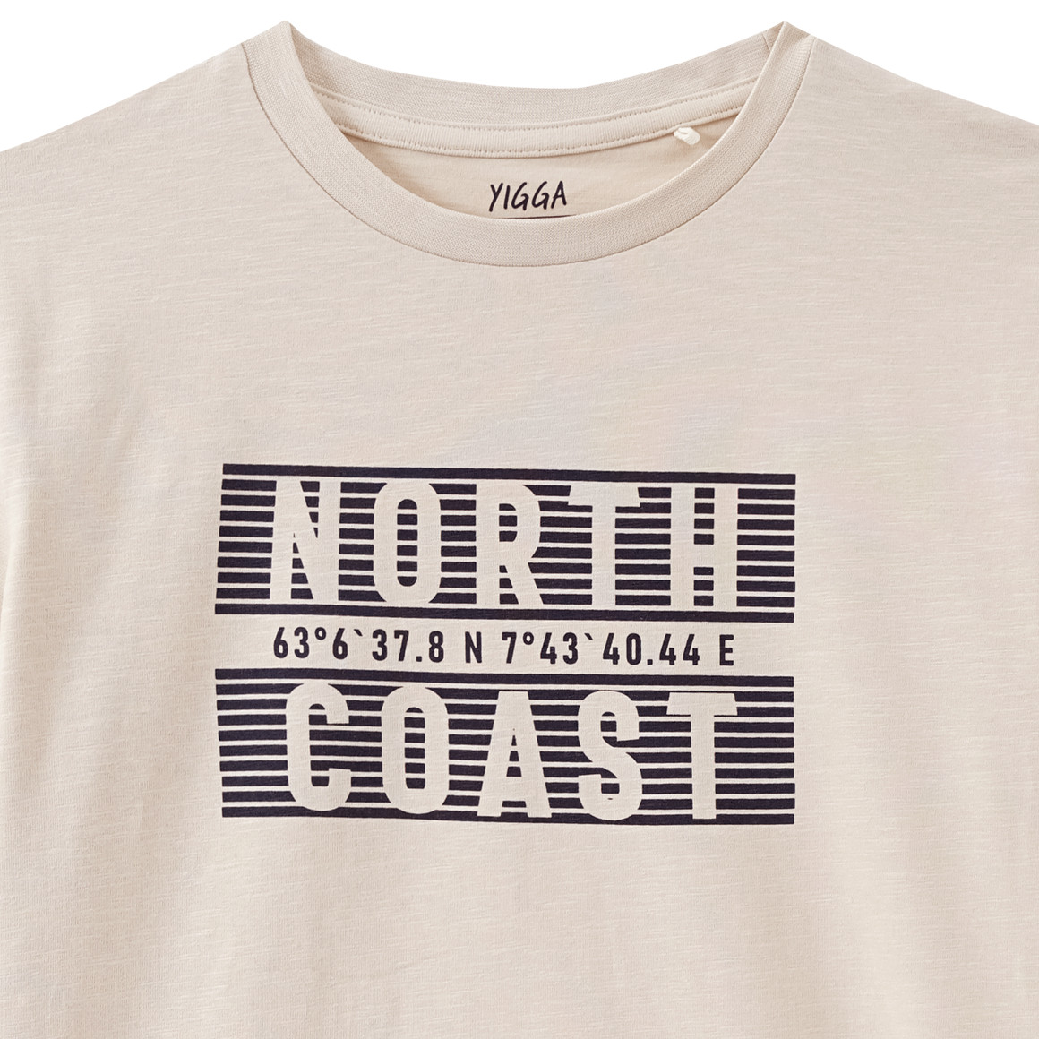 Yigga Jungen T-Shirt mit Print beige