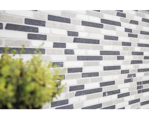 Natuursteenmozaïek MOS BRICK 1125 30,5x32,2 cm beige/grijs/wit