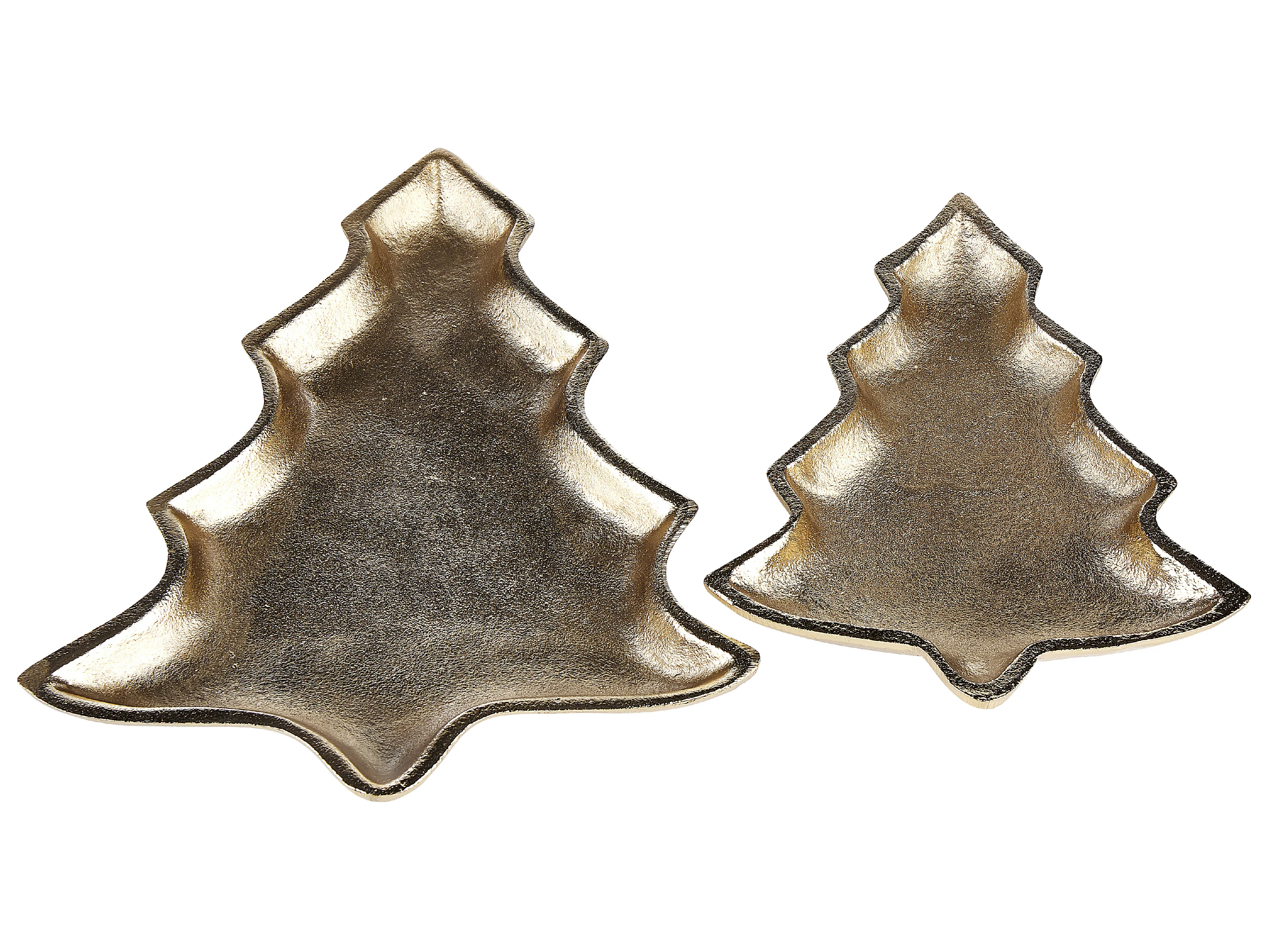 Set van 2 juwelenschaaltjes Kerstboom DURIAN Metaal Goud