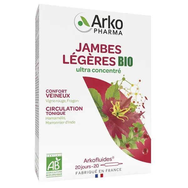 Arkopharma Arkofluides Light Legs Orgânico 20 ampolas