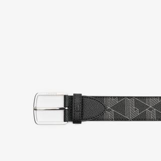 Ceinture en toile enduite monogrammée Ceintures - Noir - Lacoste - Homme