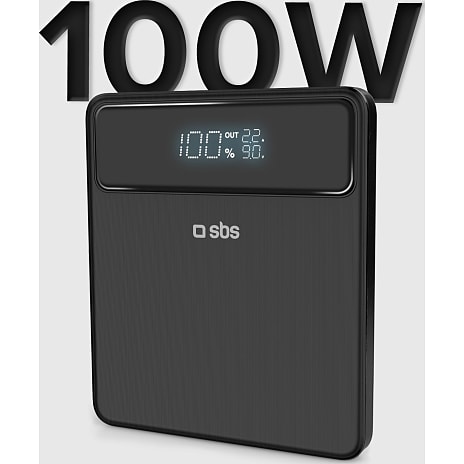 SBS slim powerbank 20.000 mAh - sort