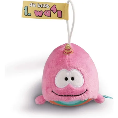 NICI Theodor and Friends Anhänger Einhorn-Wal Rainbow Bubble, 11 cm