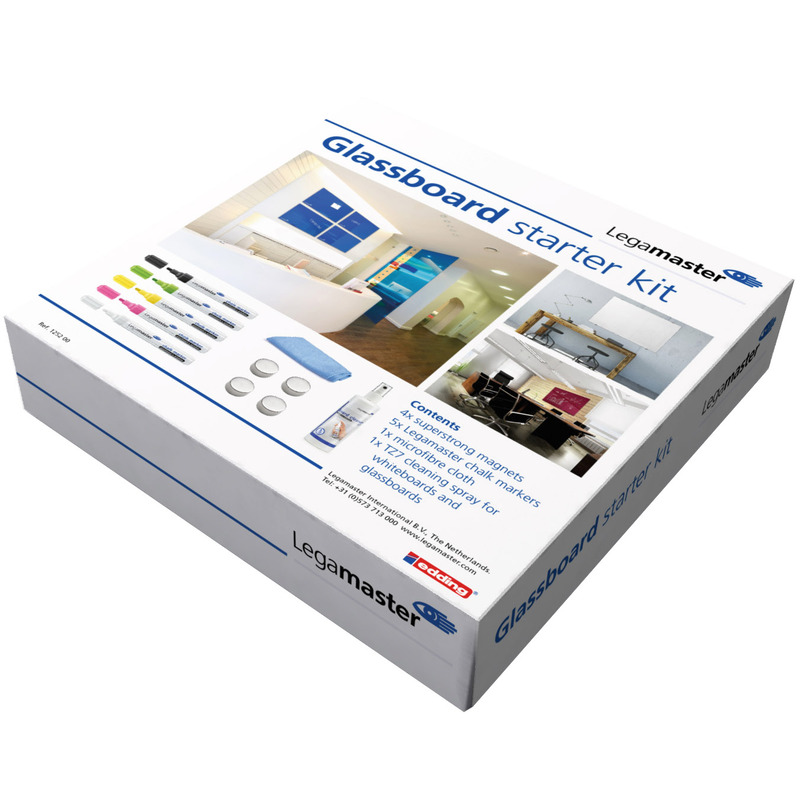 Legamaster Glas-Magnettafel Starter-Kit, 11-teilig