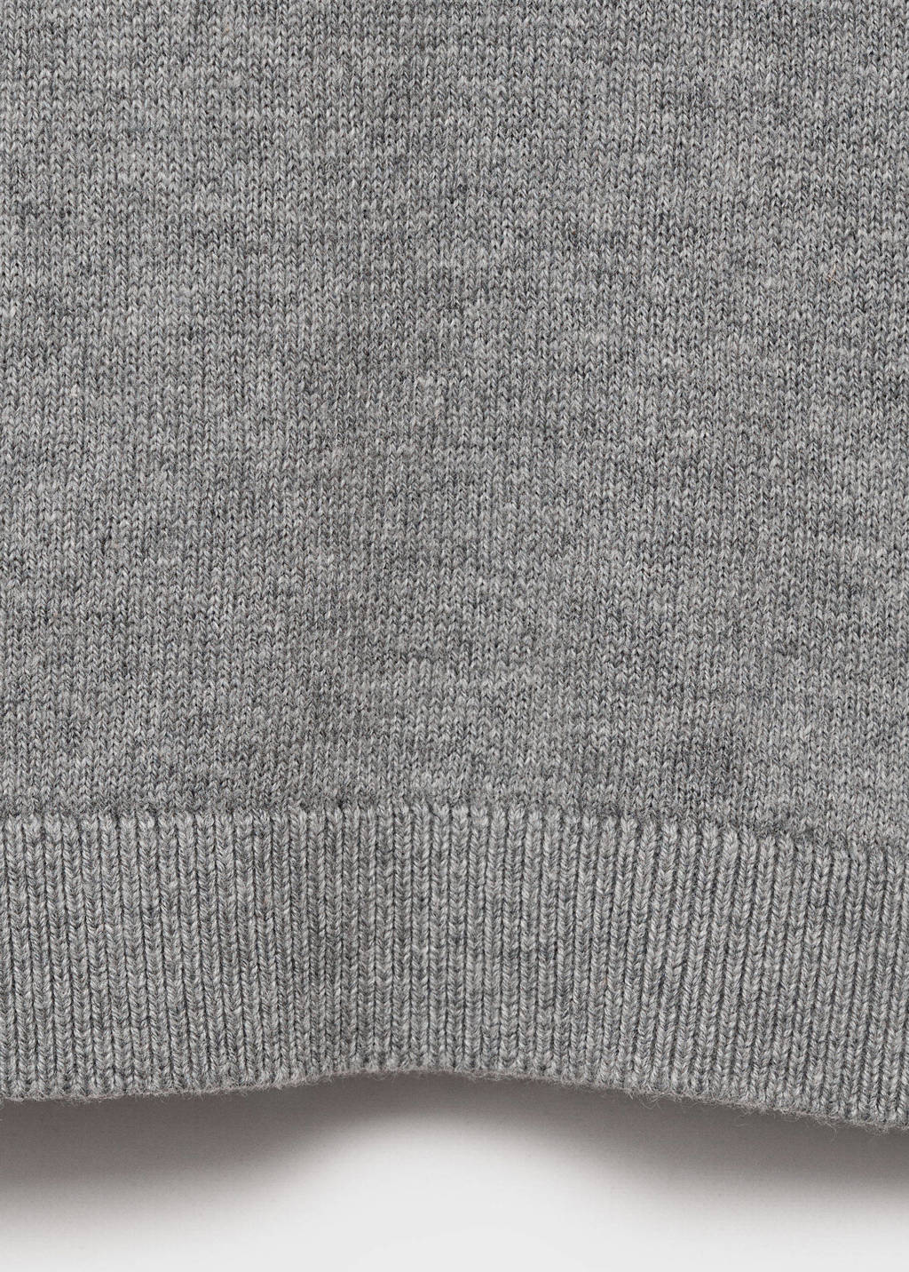 Mango Kids pullover grijs melange fijn gebreid