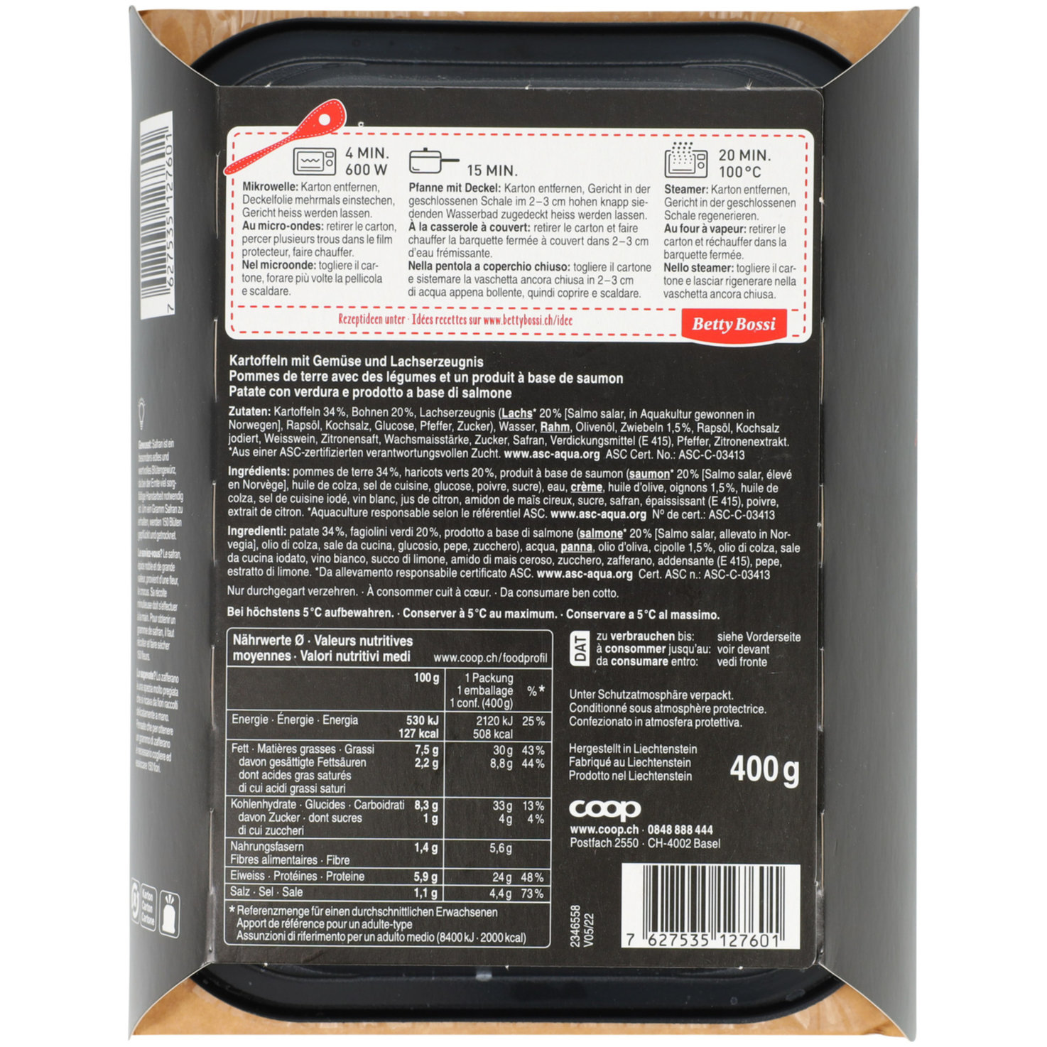 Betty Bossi Lachs ASC Safran