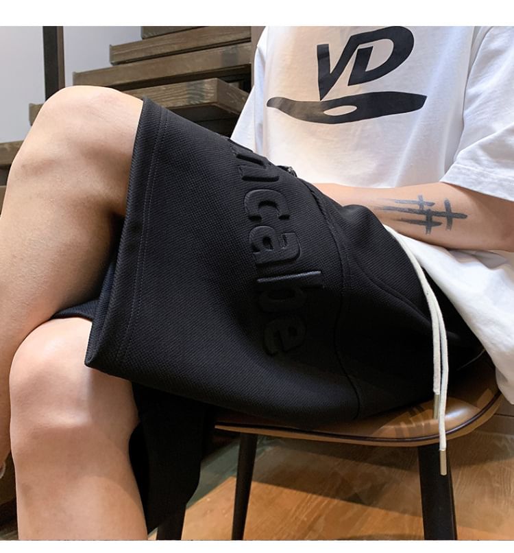 Stone Leo - Shorts met trekkoord en letters