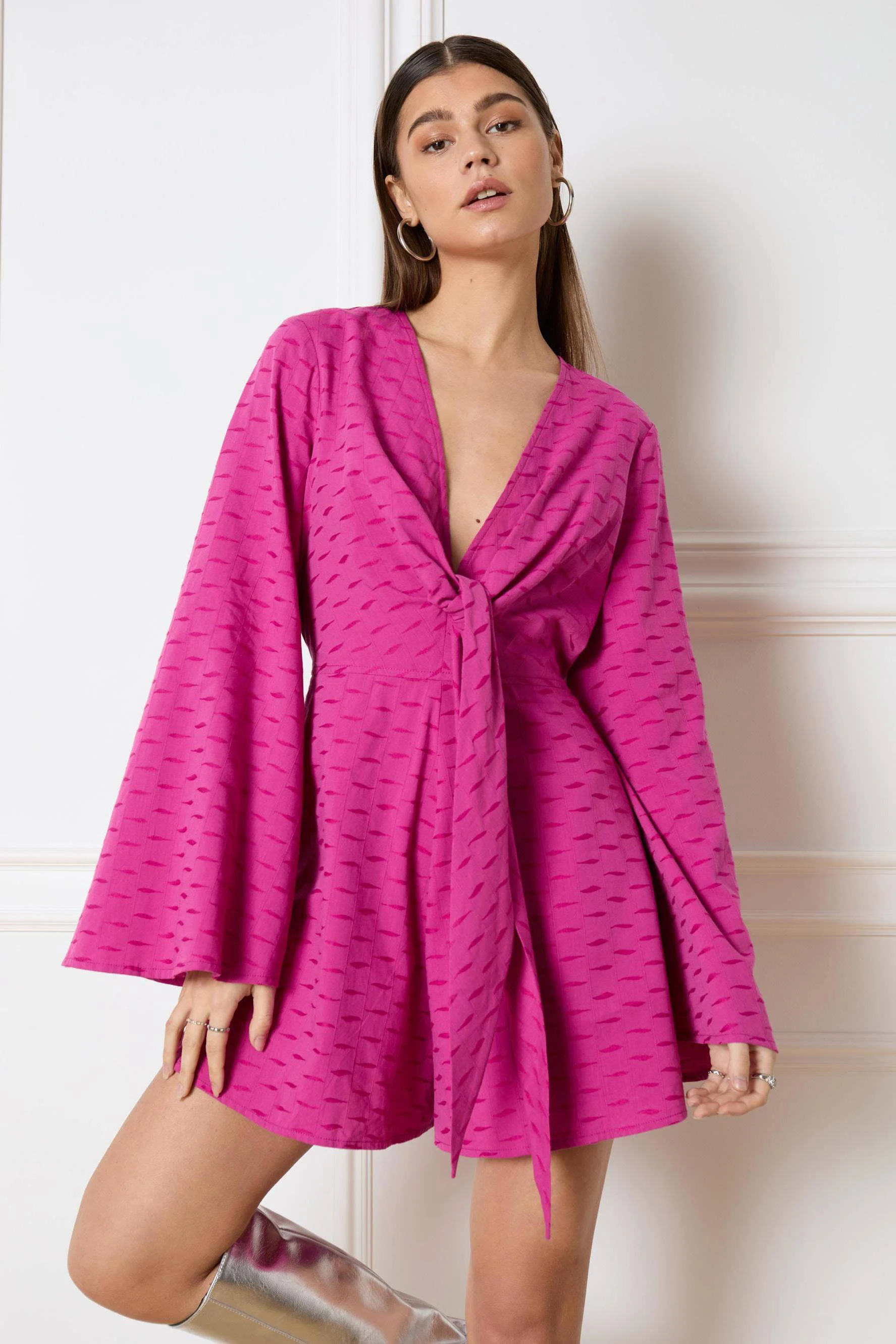 Refined Department playsuit Lulu met all over print fuchsia