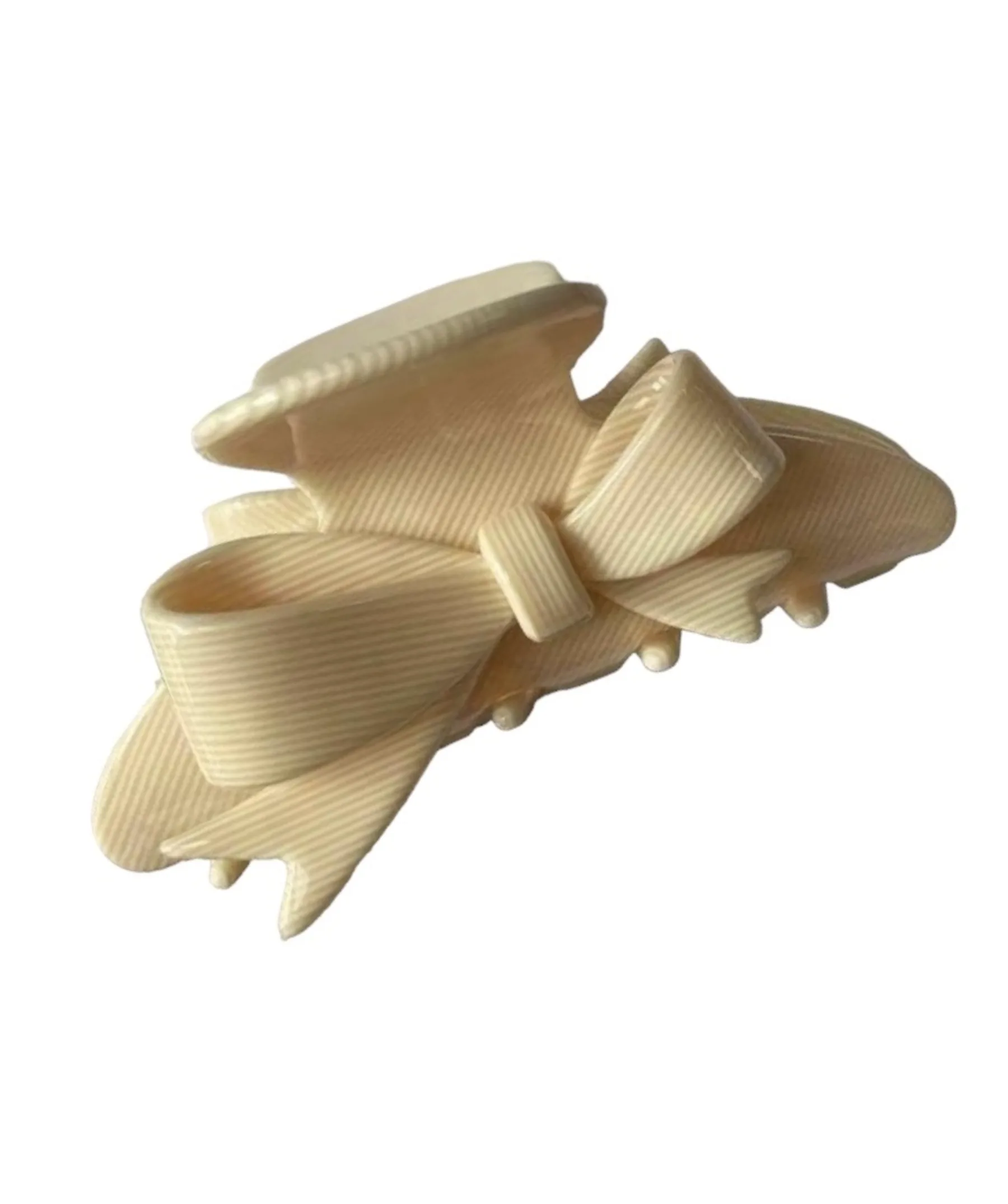 Pico  Ruban hårklemme - Ivory Stripe