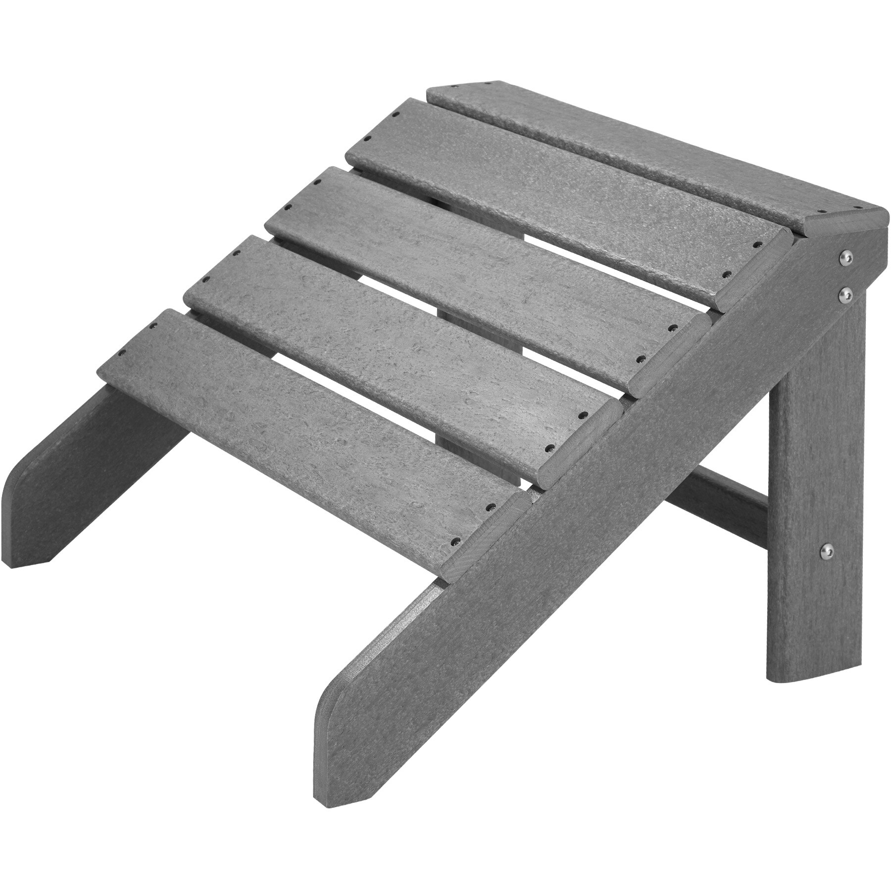 tectake® Gartenstuhl mit Fußablage, im Adirondack-Stil, hohe Rückenlehne und breite Armlehnen, Belastbarkeit Sitzfläche 120 kg
