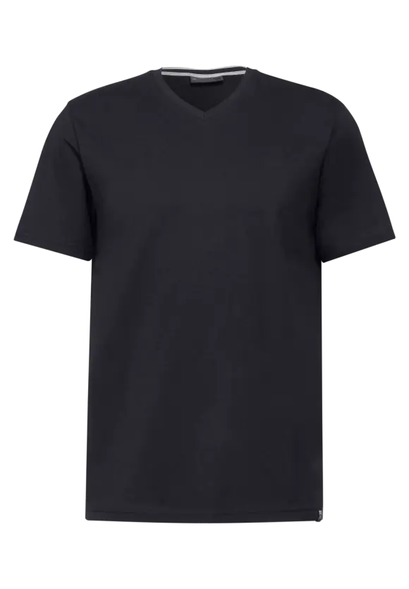 Basic V-Neck  T-Shirt - deep blue