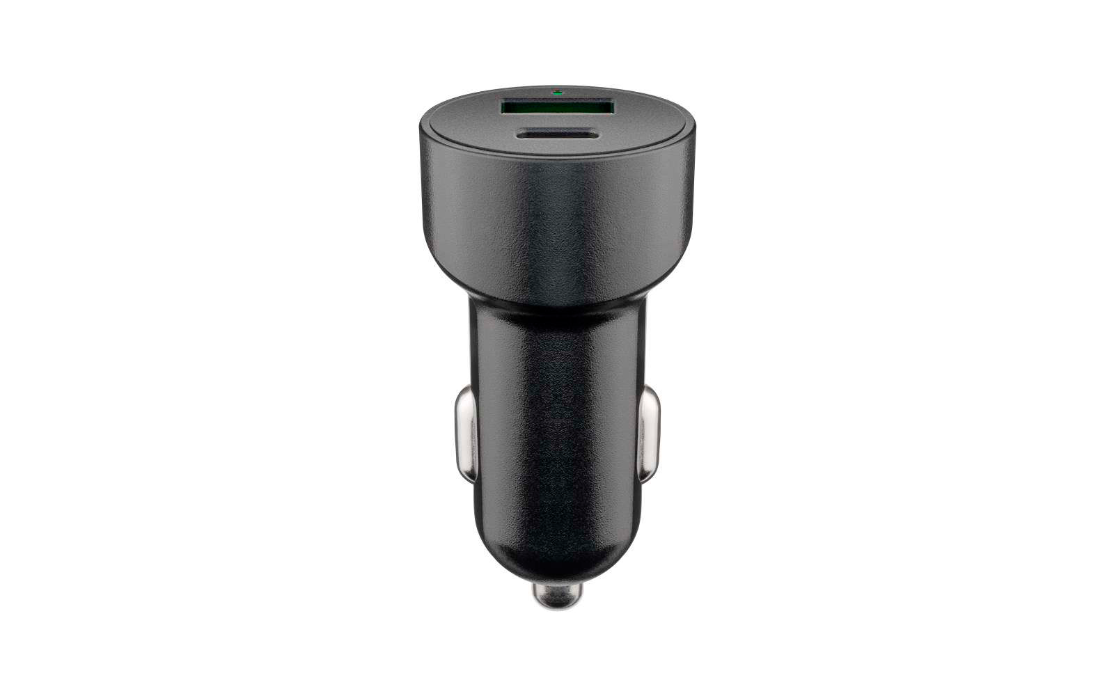 Goobay KFZ USB 2 Port 48W USB-C PD + QC3.0 sw PL Dual-USB Auto Schnellladegerät USB-C