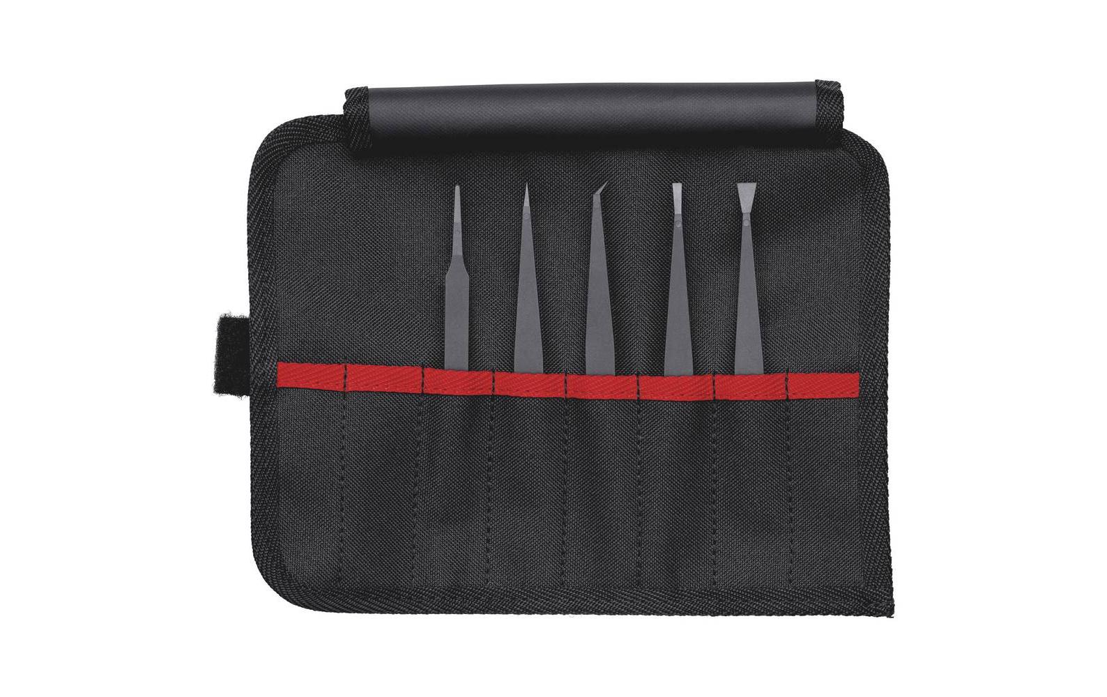 Kunststoffpinzetten-Set ESD 5-teiligEtui Pinzettenset