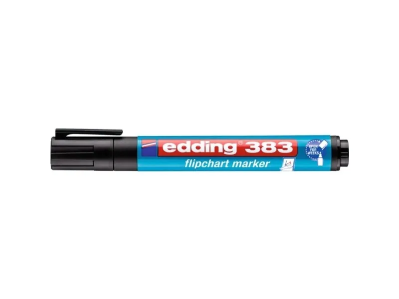 edding 383 flipchart - Markør - for flip-over tavle - sort - vandbaseret blæk - 1-5 mm