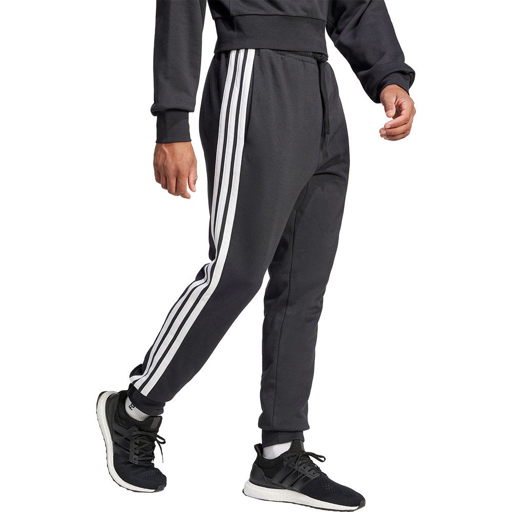 adidas Essentials 3-Streifen French Terry Hose Herren black