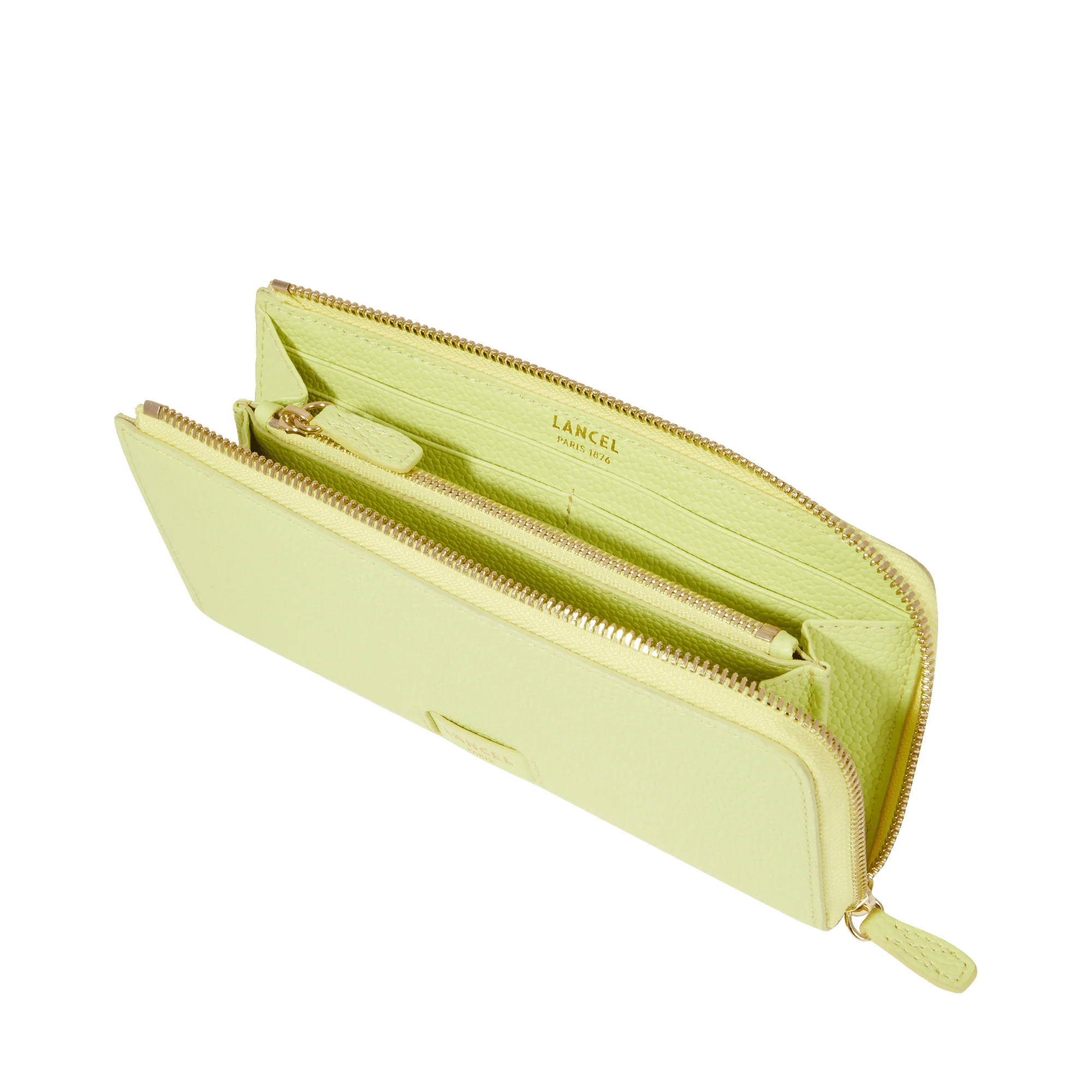 Slim zipped wallet Ninon de Lancel-Citron Vert