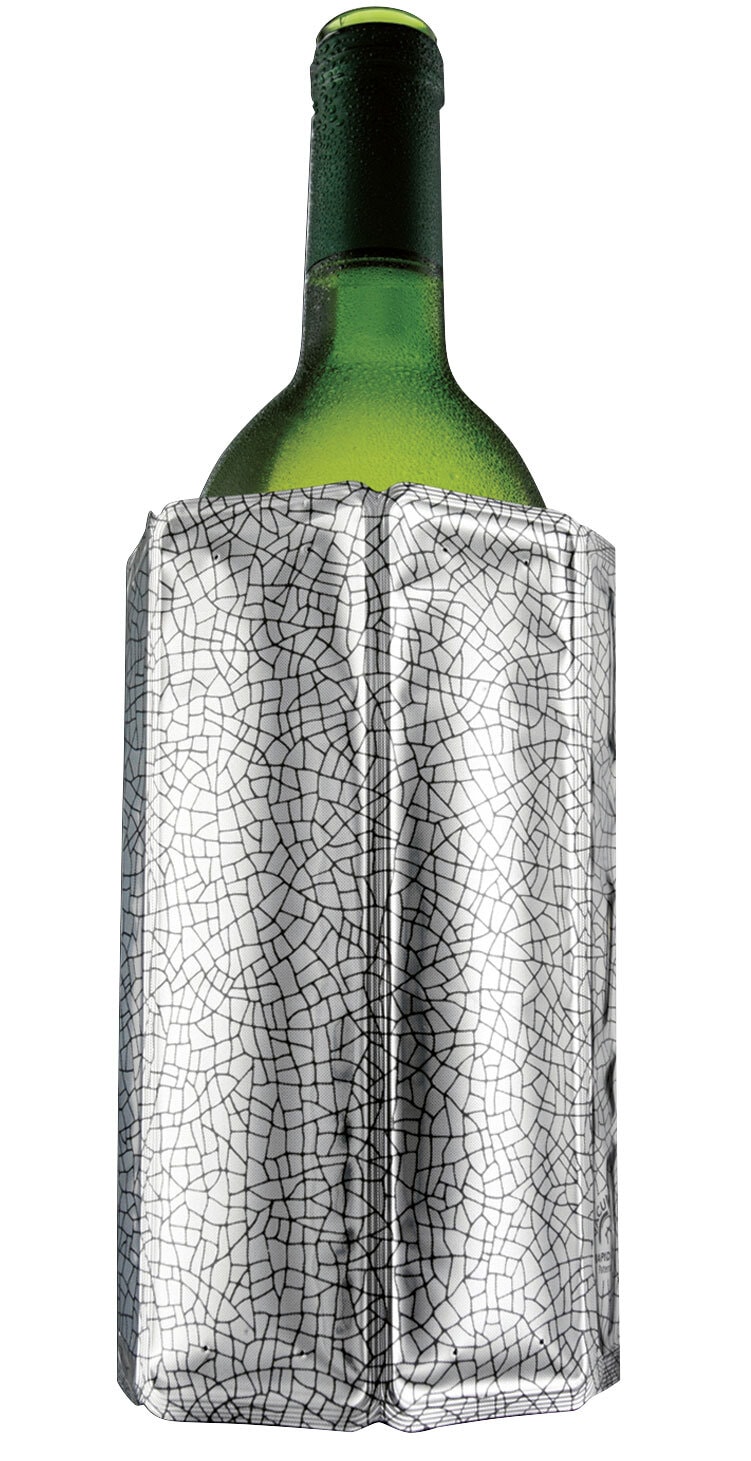cilio Kühlmanschette WINE COOLER 14,5x18x2,5 cm silberfarbig