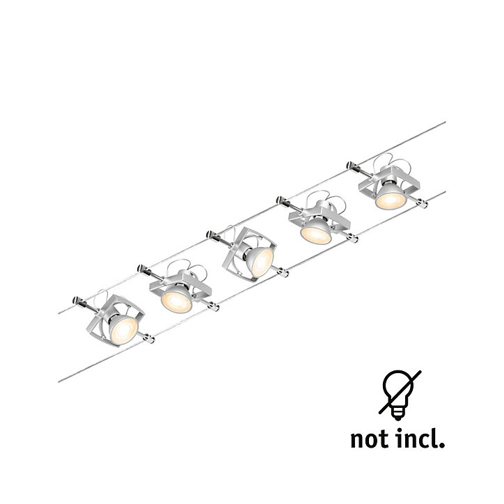 Kit cable Set Mac II 5 spots GU5,3 10W 60VA 5m Paulmann chrome mat