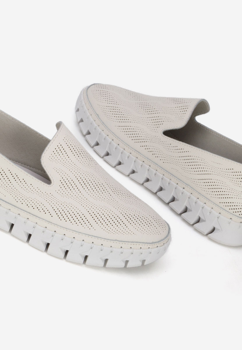 Espadrilles femme en cuir beige Jolina