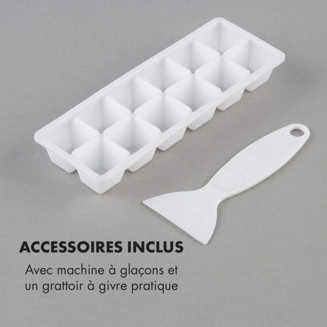 Mini congélateur vertical Klarstein, pour chambre et maison, 64 L, avec étagère, économe en énergie, machine à glaçons et grattoir