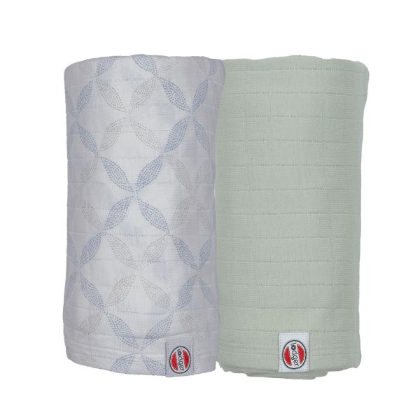Lodger Swaddler Solid Matcha 2-Pack 110x110