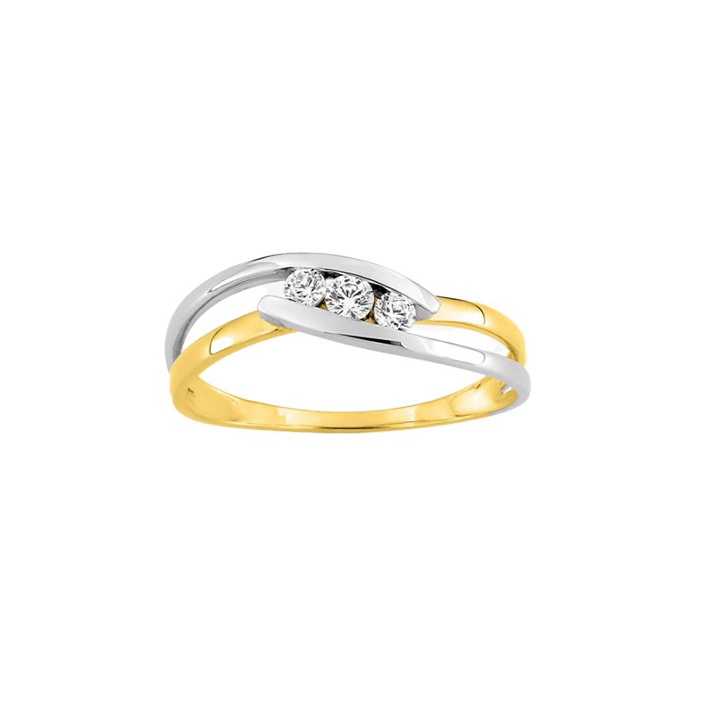Bague Femme - Oxyde de zirconium - Or 9 Carats