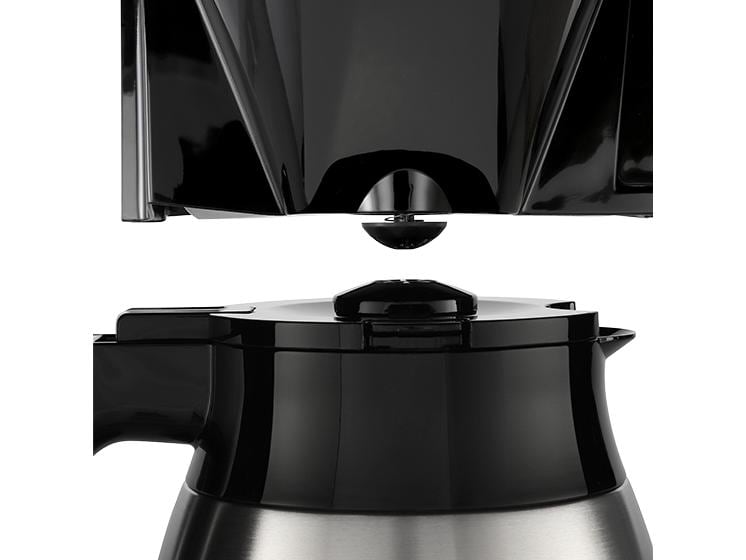 Melitta Filterkaffeemaschine Look Therm Perfection Schwarz Kannendeckel mit komfortabler Easy Click Funktion