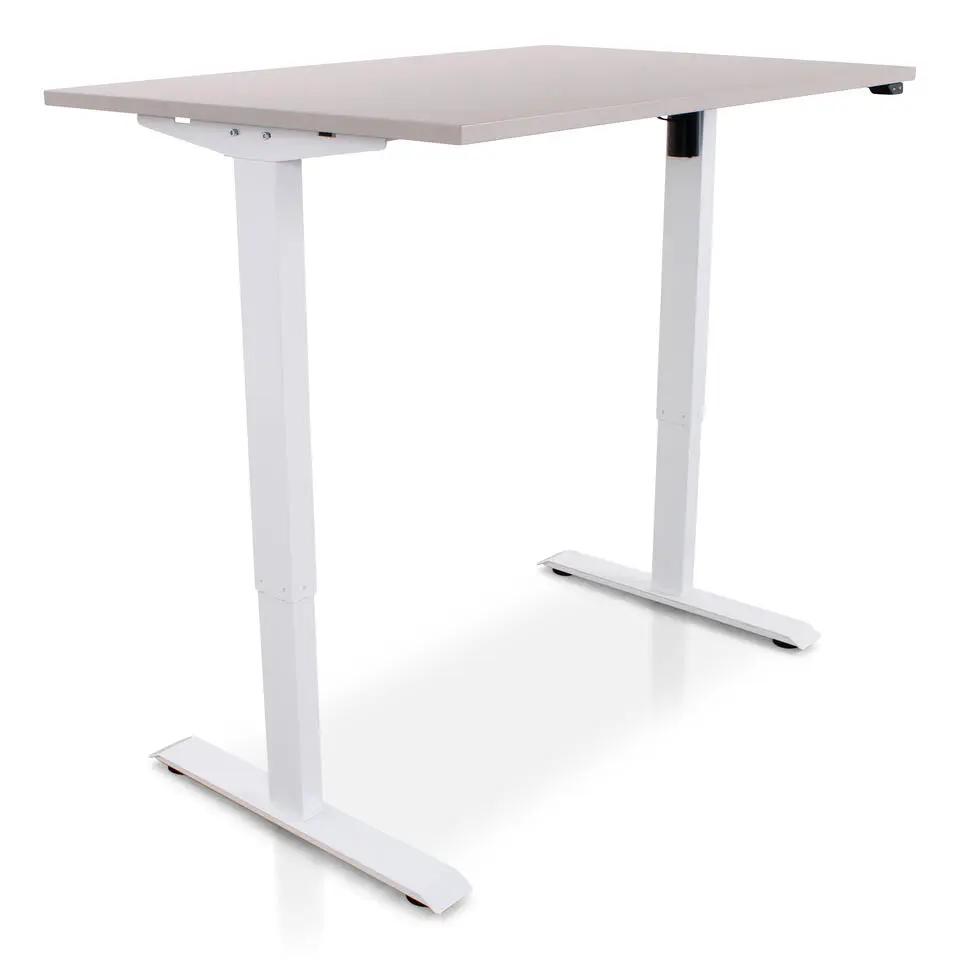 MRC EASY Zit-Sta Bureau – Elektrisch Verstelbaar – 140x80 cm – Blad Sand Grey