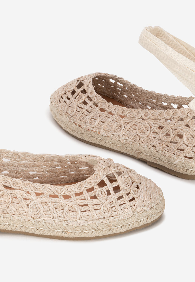 Espadrilles avec lacets beige Kaddeia