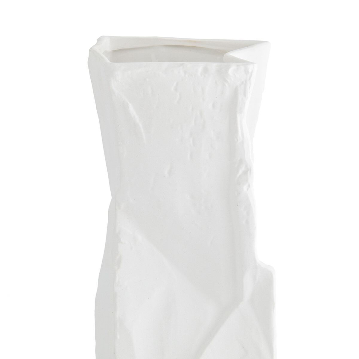 AM.PM<br>Vaso geométrico em cerâmica fosca, 51 cm de altura, Risa