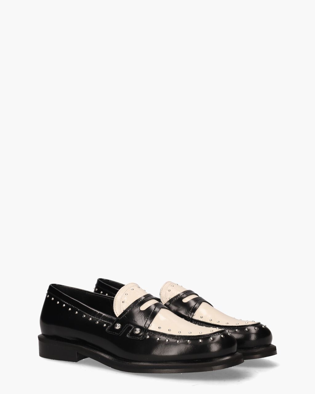 Maripé Helga-Ma Zwart/Off-White Damesloafers