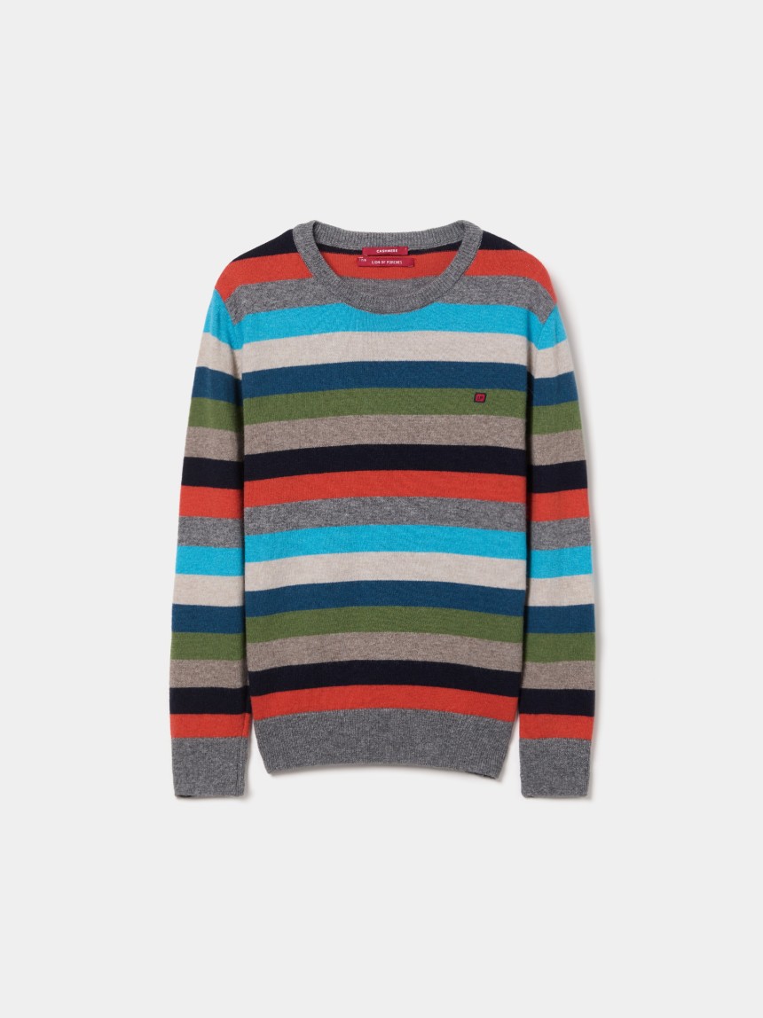 Camisola de malha às riscas