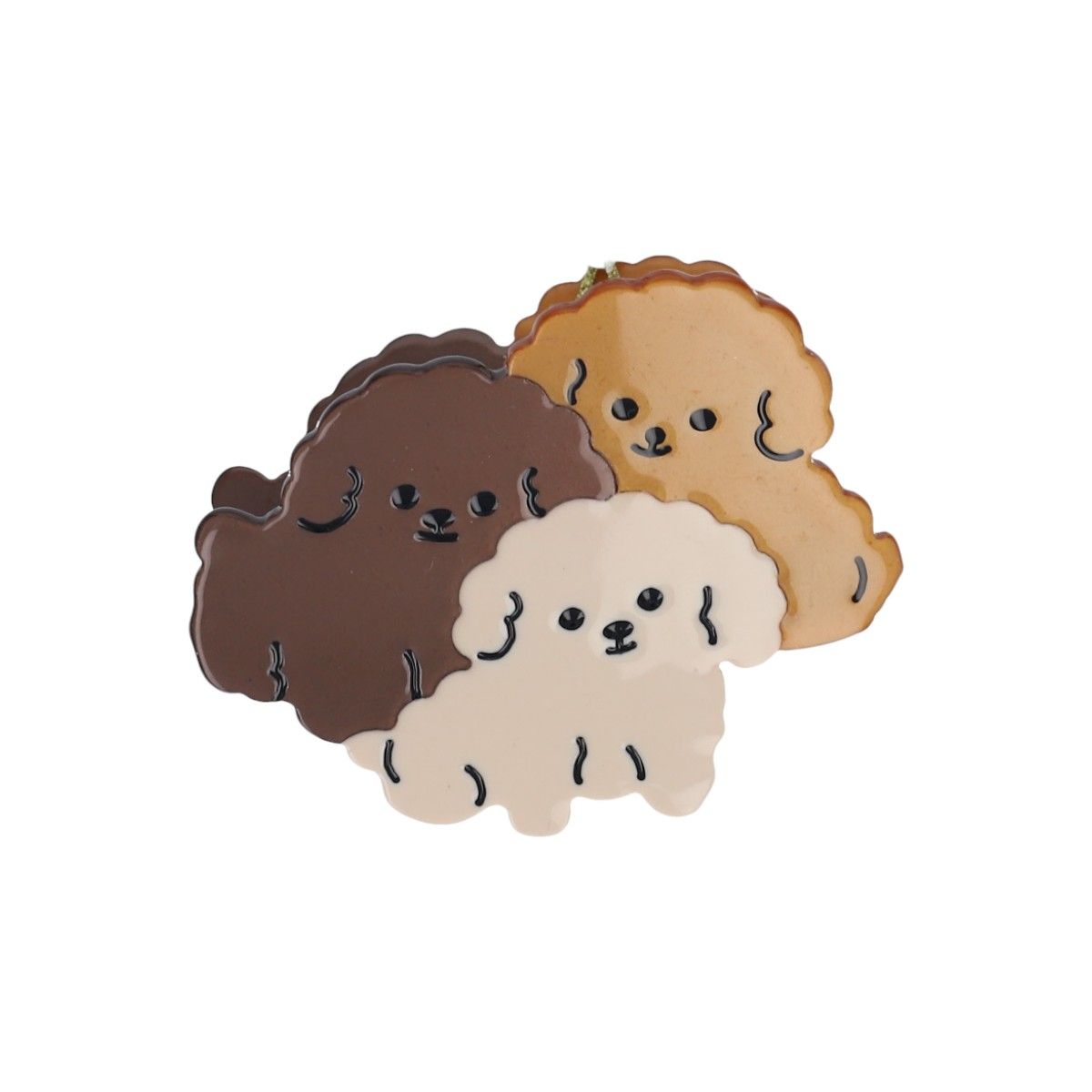 Pince à cheveux crabe trois chiens  Roodoudou