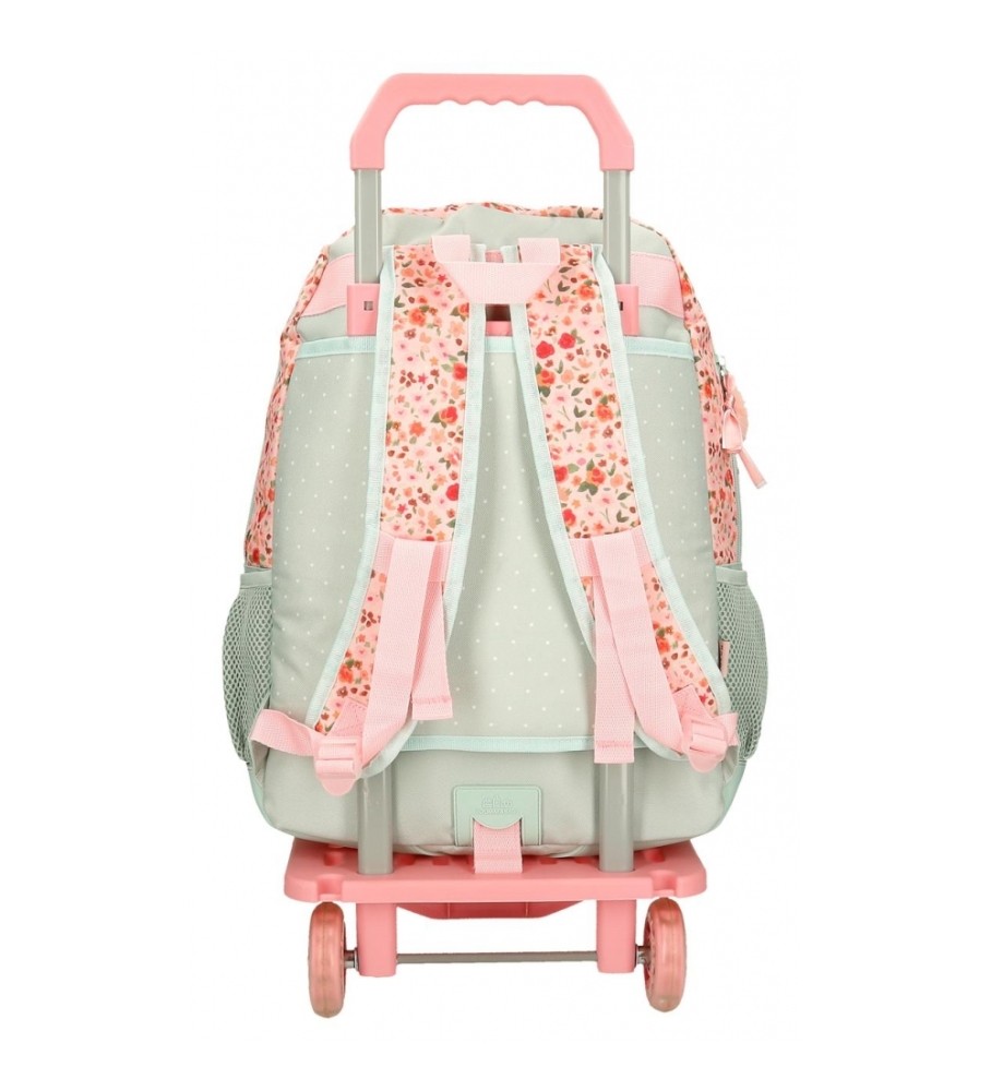 Joumma Bags Mochila Escolar MovomRomantic Girl dos compartimentos con carro verde -33x46x17cm-