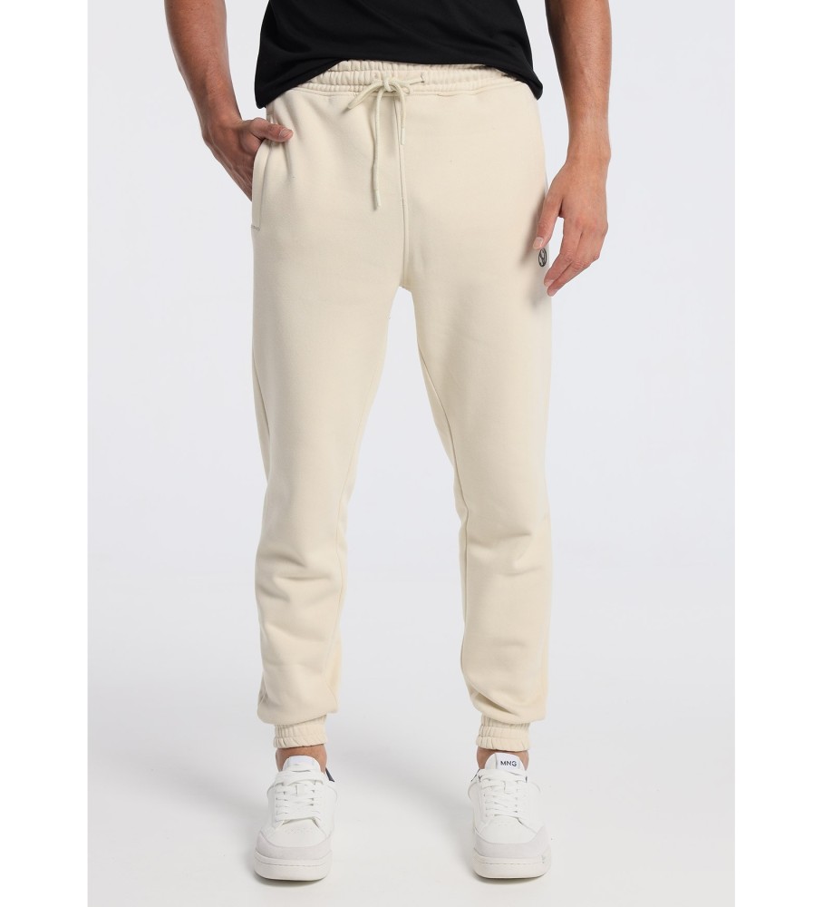 Calça Jogger Bege com Seis Válvulas