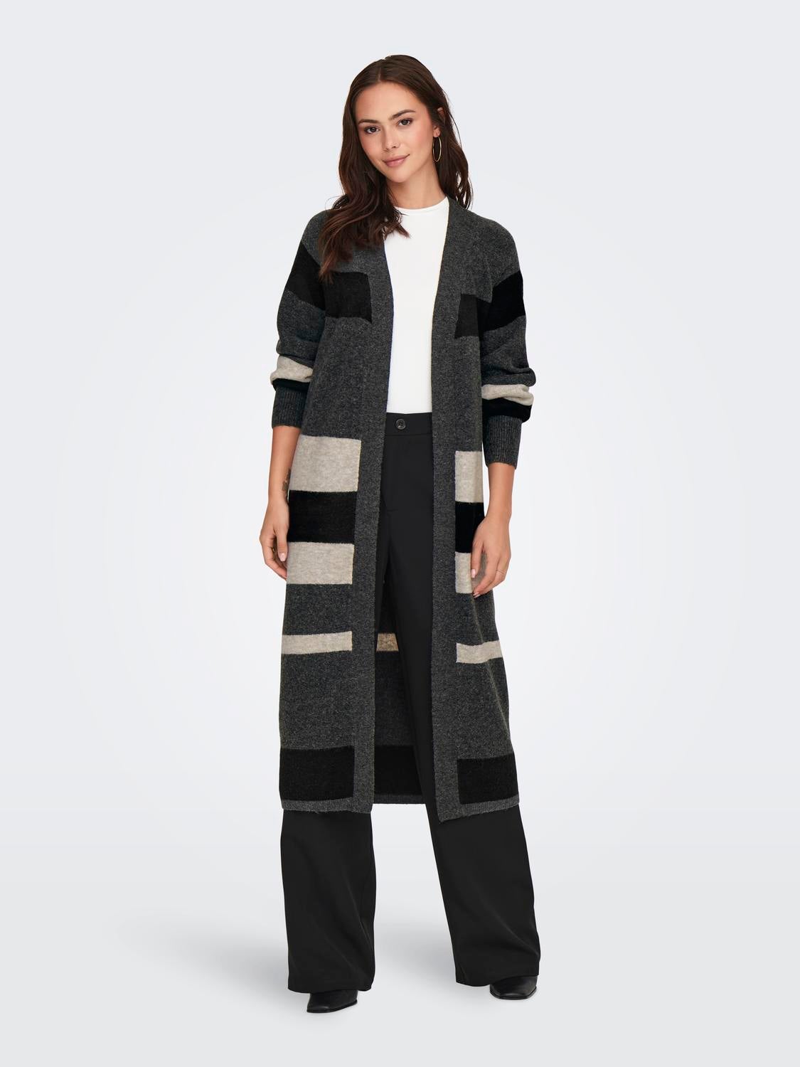 JDYRUE Strickjacke Dark Grey Melange