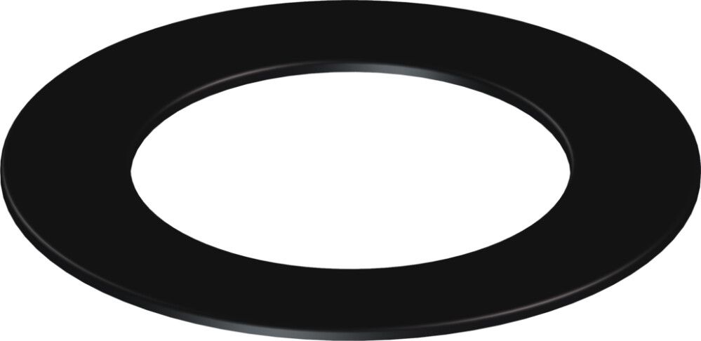 DEKKRING EMALJERT Ø130MM SVART