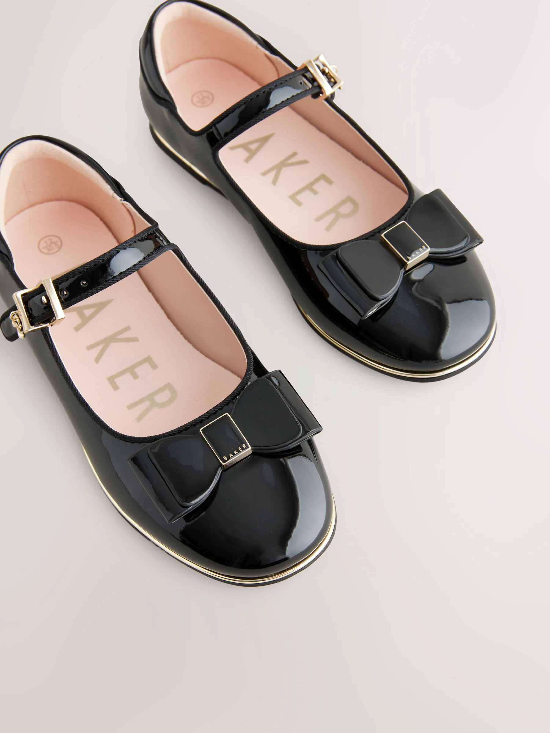 Baker by Ted Baker zwarte lakleren Back to School Mary Jane-schoenen met strik voor meisjes