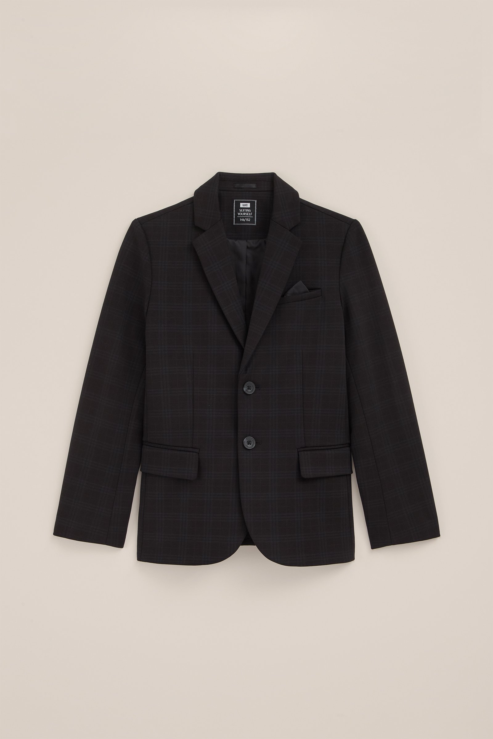 Jongens geruite blazer WE Fashion Zwart