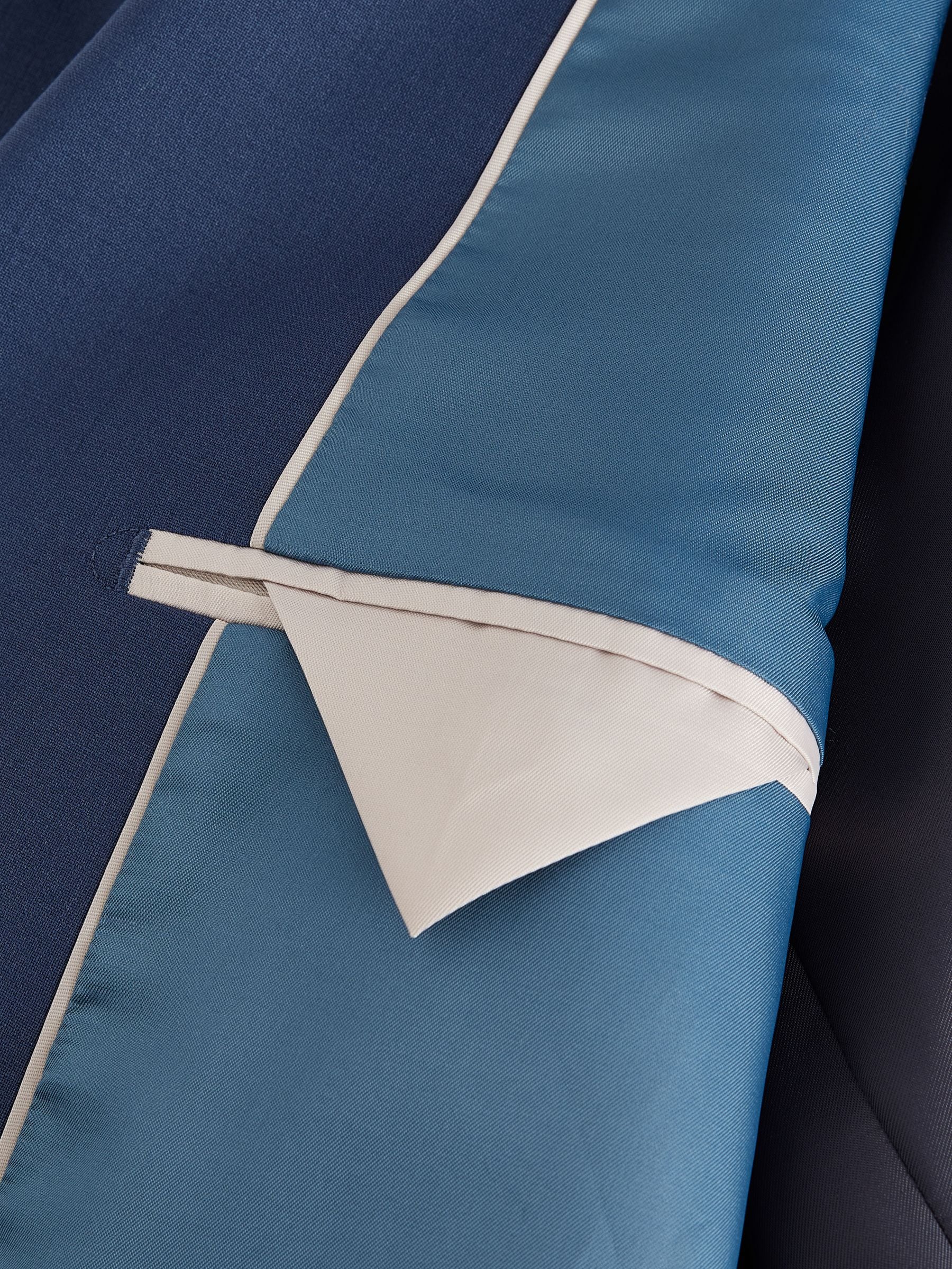 Blauw - Slim fit Jack van wol Blend Motionflex Pak