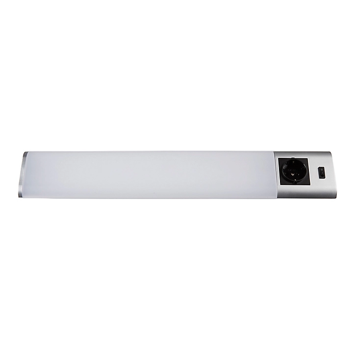 Réglette LED Diall Balta argent 12W 54 cm IP20