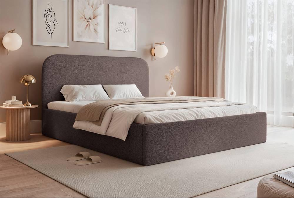 NADUVI Collection Bedframe Fia 140x200 bouclé met opbergvak