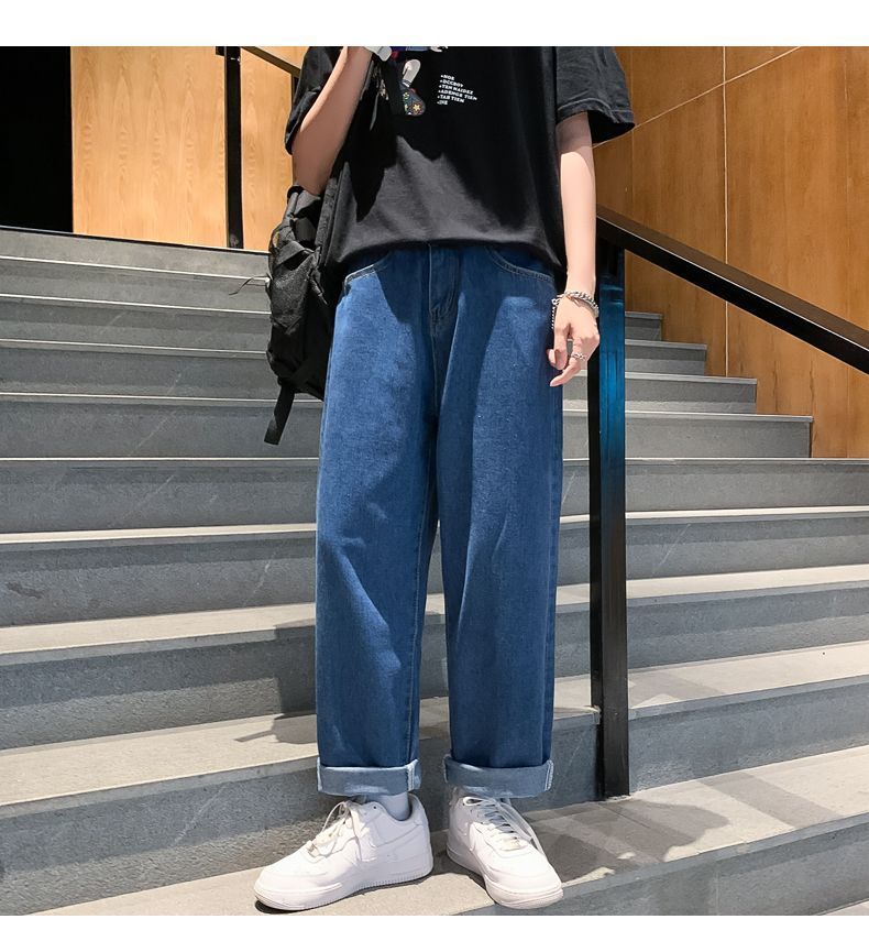 Filmas - High-Waist Washed Straight-Cut Jeans