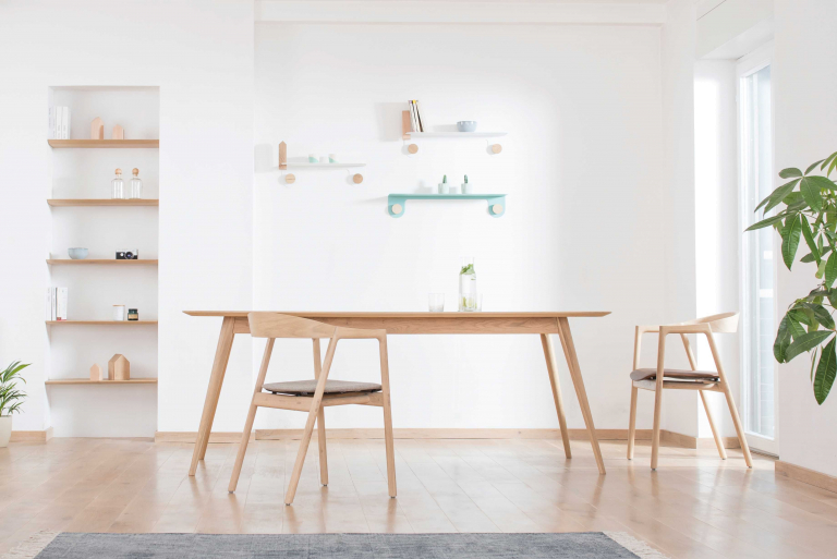 Gazzda Stafa Tafel hout 160x90 whitewash