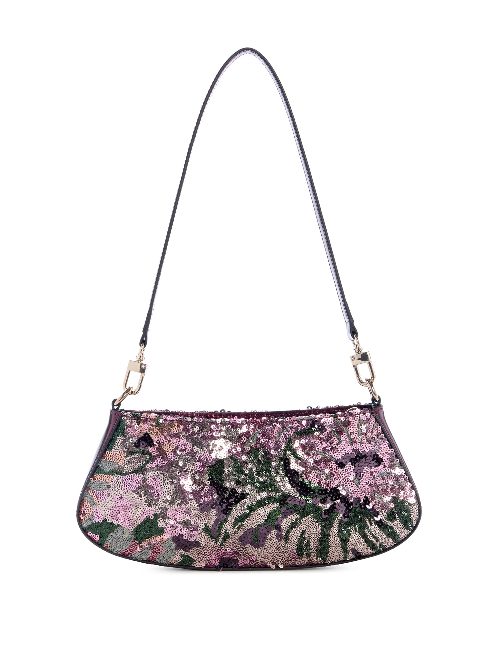 Bolsa de ombro Elsie em cetim com lantejoulas