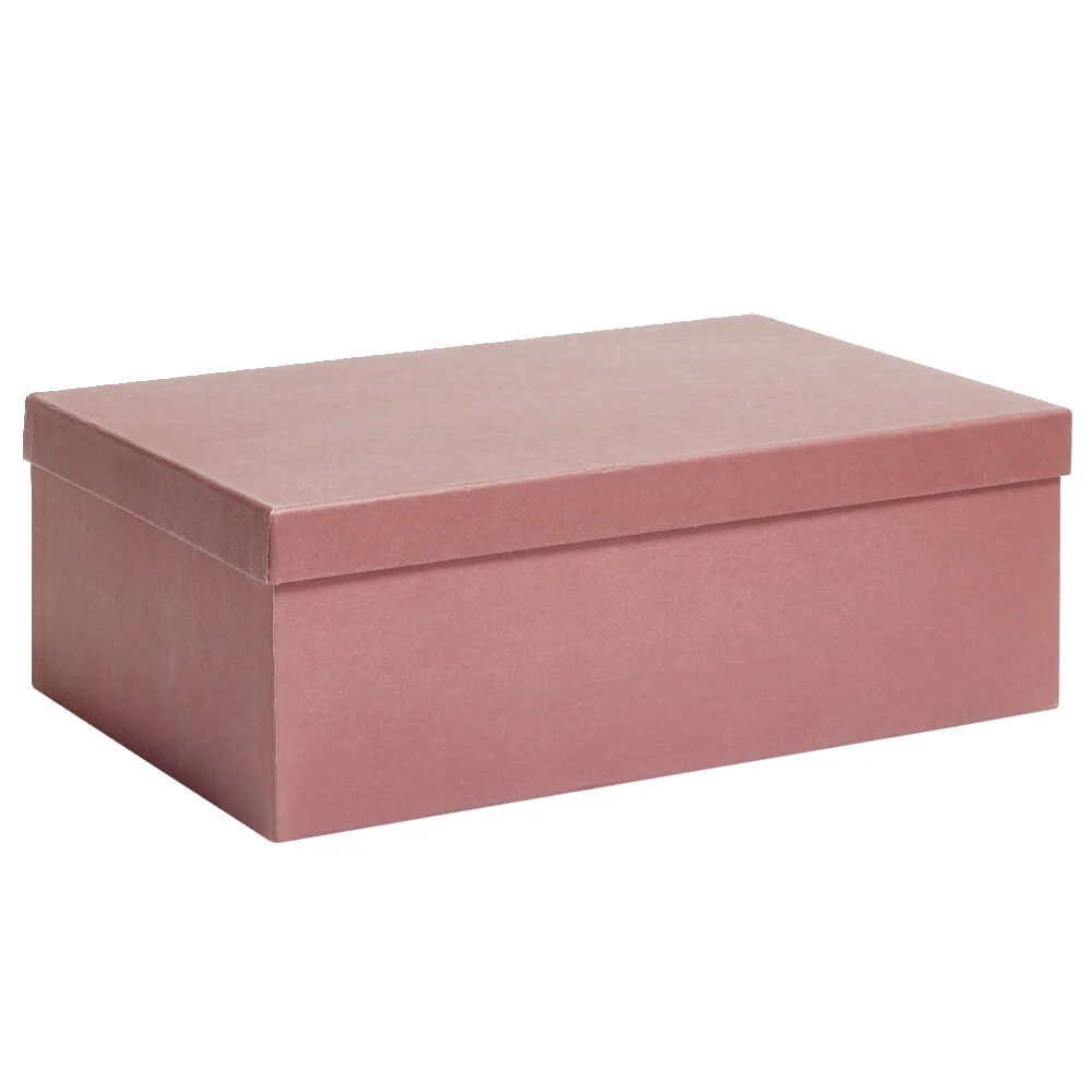 Boîte papier  rouge rouille 40x26,5x13cm