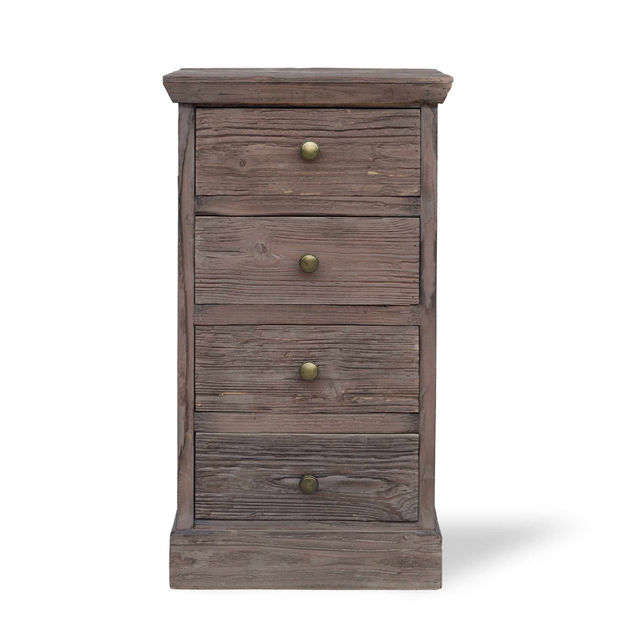Kommode 4 Schubladen, braun, B 39 cm, H 70 cm, T 29 cm von fischer's lagerhaus