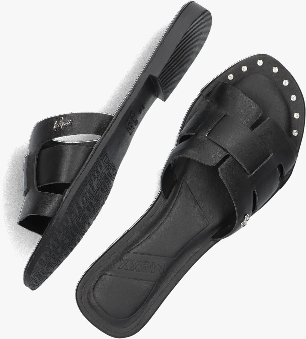 MEXX zwarte mexx slippers lisa