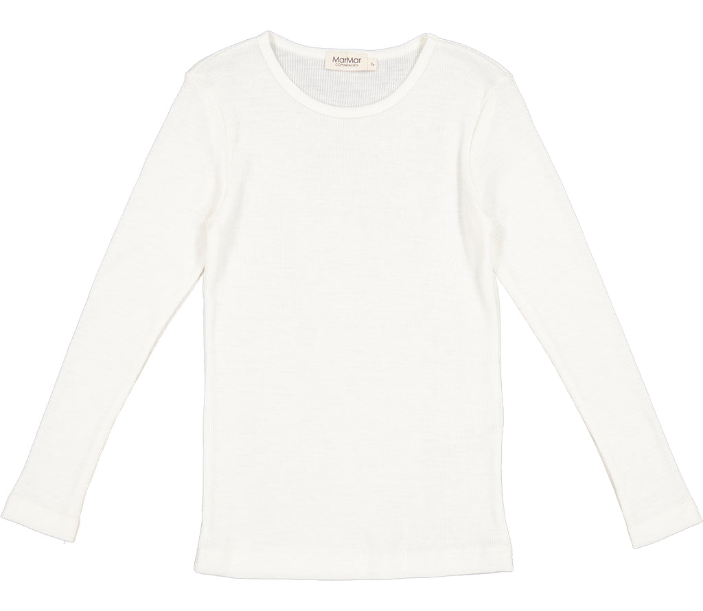 Tamra, Uld Rib Bluse - Natural